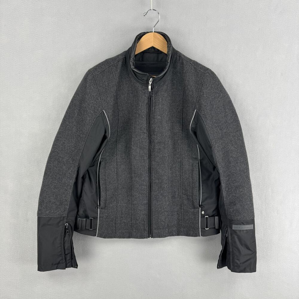 BMW Jacket Mens 40R Gray Street Motorcycle Padded Armored Motorrad Riding